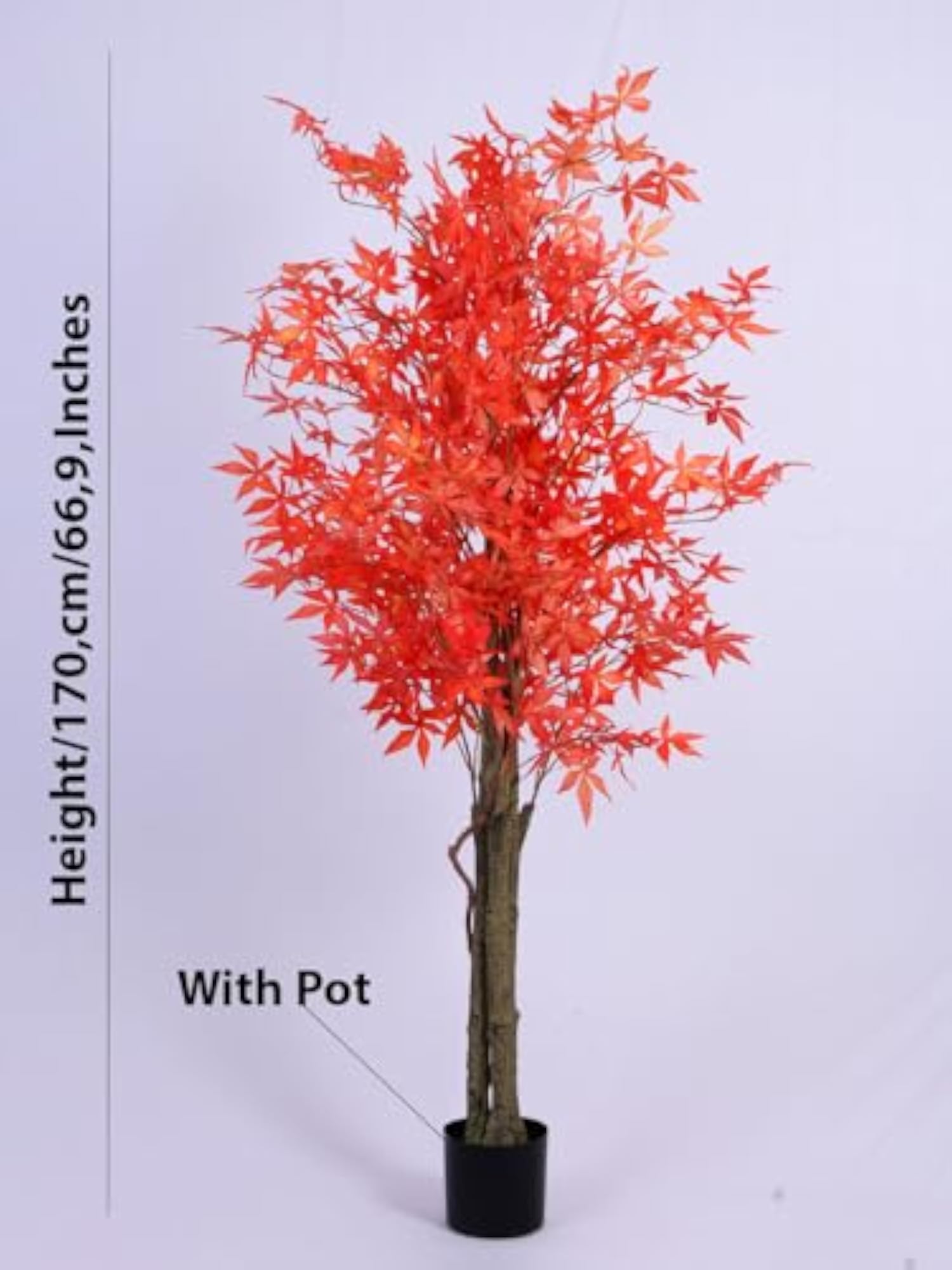 Artificial Real Touch Japanese Maple Faux Plant with Pot