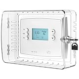Ravct Thermostat Lock Box Cover with Key,Triple Light Switch Guard Prevent Unauthorized Adjustments for Decorative Home,Office,Rental Property,Fits 5" H x 7" W or Smaller Thermostats on Wall