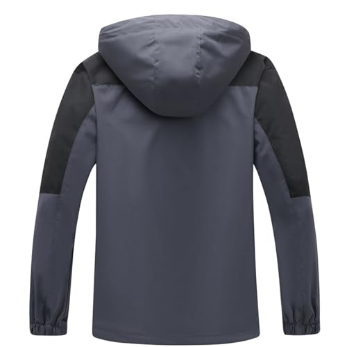 GIISAM Rain Jacket for Men, Mens Waterproof Raincoat Lightweight Rain Jackets Outdoor Rain Coat Windbreaker with Hood