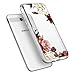 Ueokeird for Galaxy J7 2017 Case, for Galaxy J7 Prime Case, Clear Soft TPU Flowers Floral Printed Back Cover for Samsung Galaxy Halo/J7 2017/J7 V/J7 Sky Pro/J7 Perx/J7V 2017/J7 Prime Blossom Flower