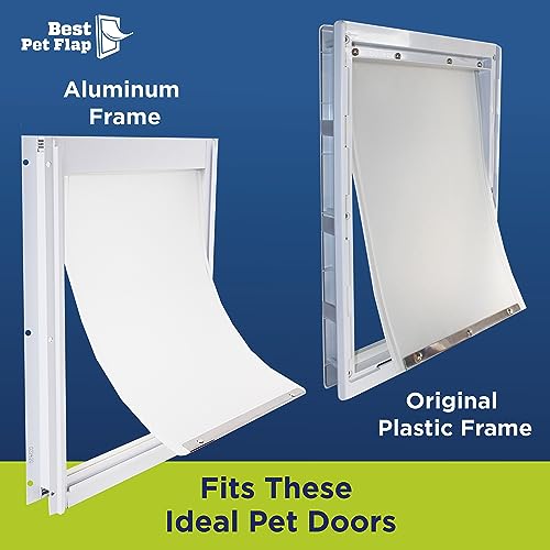 Best Pet Flap Xl Replacement Non Pvc Dog Door Flap Fits Ideal Pet Products - 10.5'' X 15'' Longer Lasting, Energy Efficient, Less Shrinkage, Bpa Free #TOP5