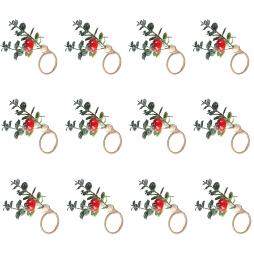 Servilleteros de champiñones de granja regalo de Navidad y bodas 12 pzs 2