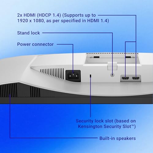 Image of Dell 27 inch Monitor, FHD 1080p IPS Display, 144Hz, 1ms, Integrated Dual 3W Speakers, AMD FreeSync, 99% sRGB, Fully Adjustable Stand (Height, Pivot, Swivel, Tilt), Ash White