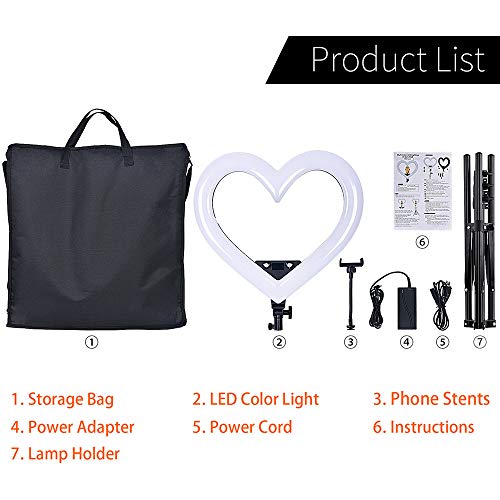 Light Ring, a Forma Cuore Anello Luce LED con