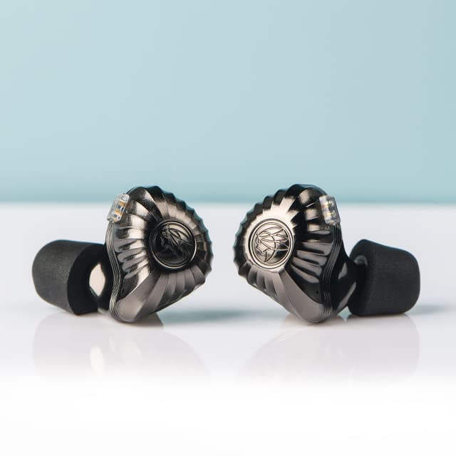 Electronic - TFZ KING RS Dynamic Mопitоr In Ear Headphones HIFI Ear Back Noise Reduction Music Earphones Gold Diaphragm IEMS Detachable Cable (Black)