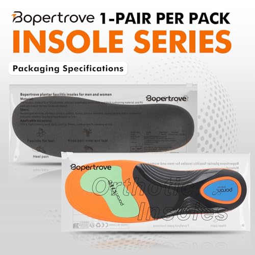 Orthopädische Einlegesohlen für Herren & Damen, Plantar Fasciitis Fußgewölbestütze Einlagen Schuhe für Fersensporn, Plattfuß, Fußschmerz, Komfort Memory Foam Schuheinlagen