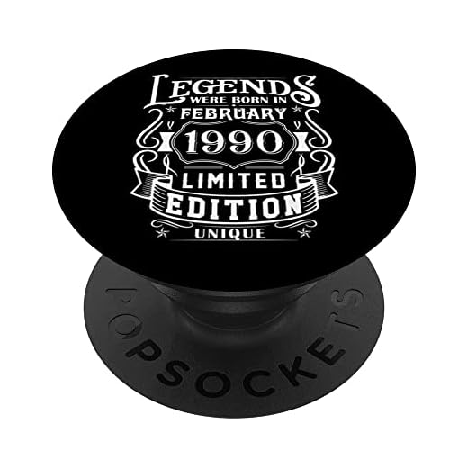 Cumpleaños Febrero 1990 Edición Limitada Regalo February PopSockets PopGrip Intercambiable