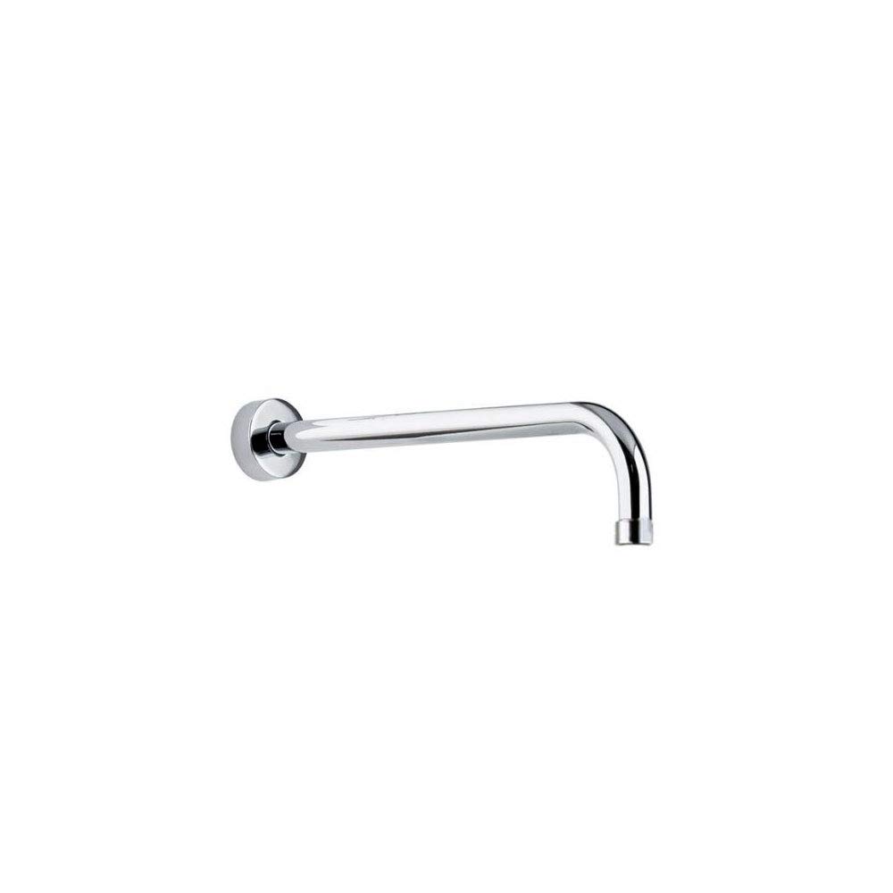 Ramon Soler Brazo de Ducha de Pared B350 de 350 mm. Soporte para Alcachofa de Ducha con Acabado Cromado Diamond Finish. Brazo de Extensión Redondo para Ducha con Sujeción en la Pared.