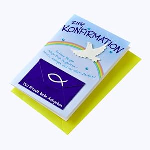 Perleberg – Konfirmationskarte mit Geldumschlag – schöne Glückwunschkarte Konfirmation Mädchen und Junge – stilvolle…