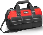 TOPEX Sac à Outils de 16 po Organisateur à Poches Multiples Haute Capacité avec Bandoulière Ajustable et 8 Poches pour Voitures, Perceuse, Jardin, Électricien, Techniciens