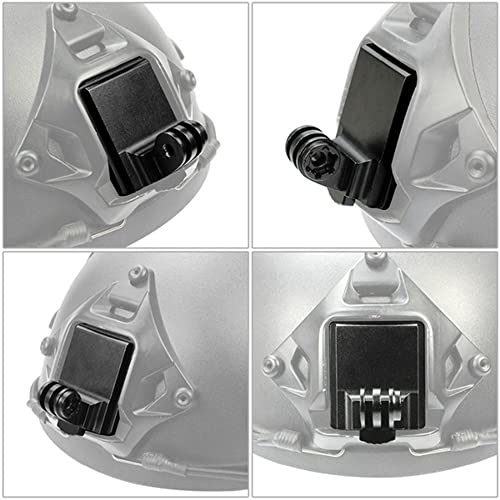 Support de Casque en Aluminium NVG Compatible avec GoPro Hero 10 Noir Gopro 9 8 7 6 5 Noir, Xiaomi Yi, caméras d'action DJI Osmo