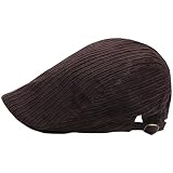 G333 New Big Size Newsboy Cap Corduroy Style Plus XXL Gift Dad Hunting Hat (Brown)