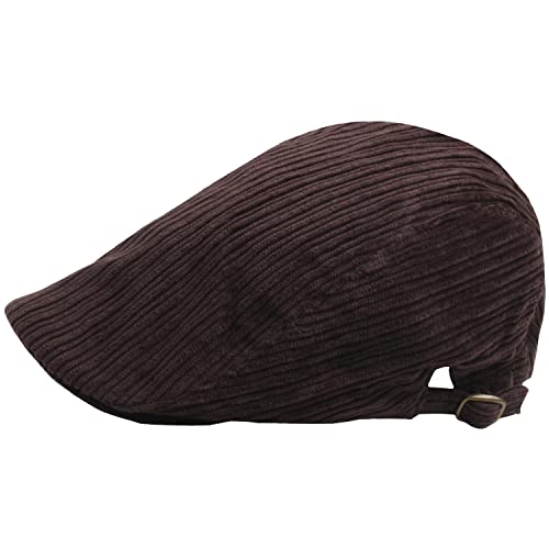 G333 New Big Size Newsboy Cap Corduroy Style Plus Xxl Gift Dad Hunting Hat (Brown) #TOP5