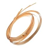 10 Stück Handgefertigte Bambus Flechtstreifen, Beige