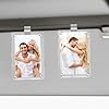 2 soportes para fotos de automóvil, soporte magnético de acrílico personalizado para fotos, accesorios de automóvil, soporte para fotos de automóvil, clip para visera de automóvil, marco de fotos