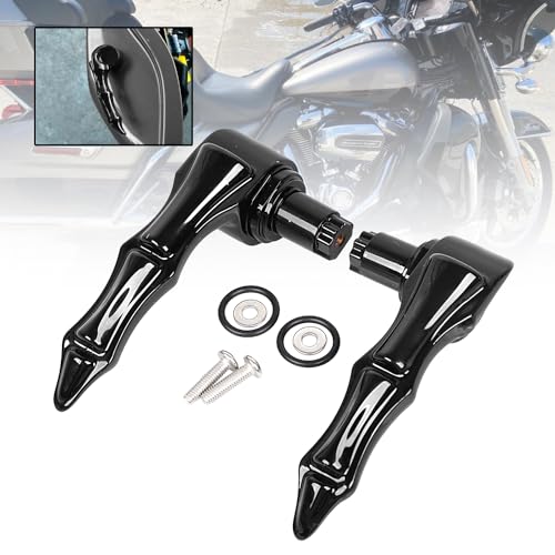 Manija de cierre para alforjas de moto en negro brillo miniatura 5