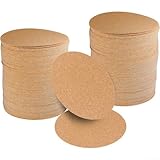 Runde Korkbögen, 100 Stück, Naturkork-Untersetzer, 80 mm, mit starker Rückseite, für Heim- und Bastelanwendungen