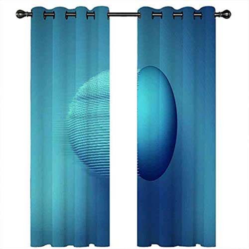 Rideau occultant à oeillets salon moderne thermique isolant phonique 3D 200x214cm