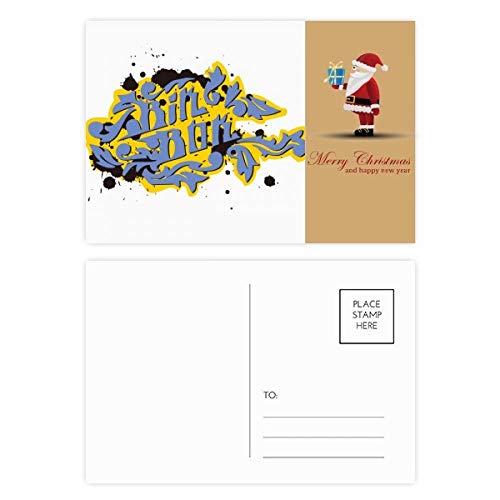 Cartes postales Hip-Hop Rock Santa Claus lot de 20 cartes remerciement Bin Box