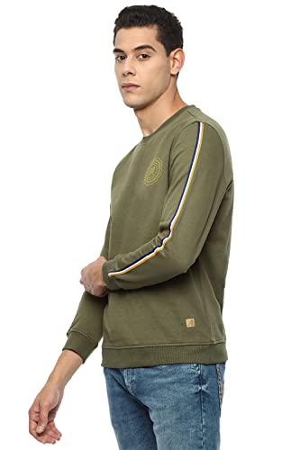 Image of Van Heusen Men's Cotton Blend Round Neck Hoodie