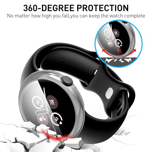 Coque Google Pixel Watch 2 Suoman protection integral TPU lot de 3 - 4