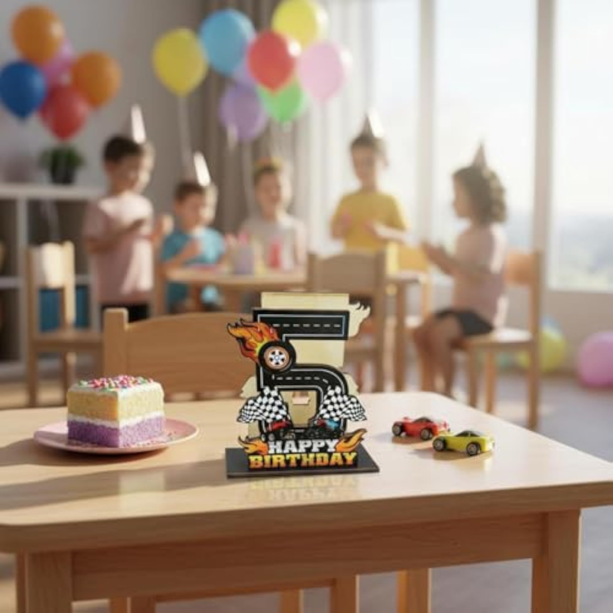 Creative Race Car Birthday Napkin Holder for Children