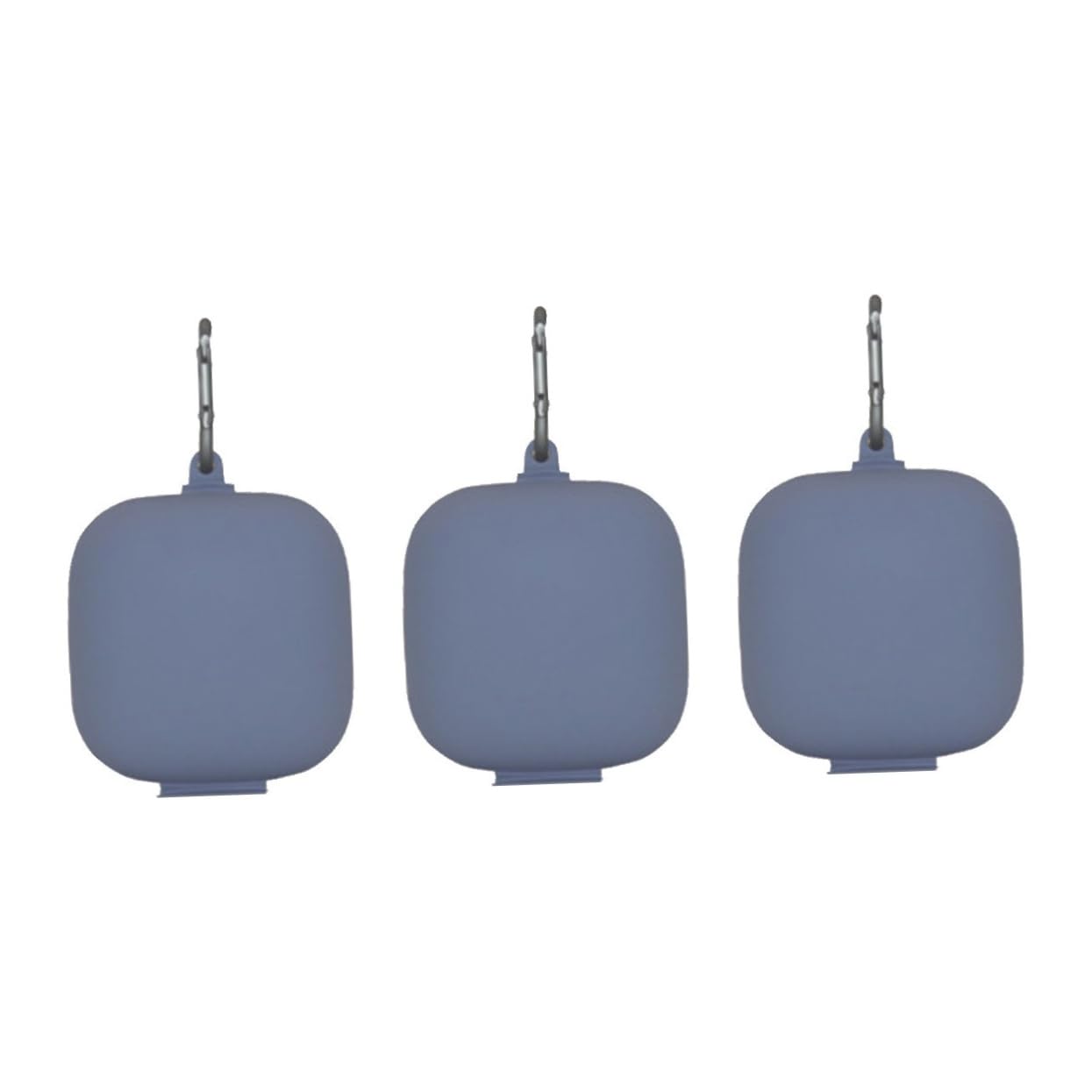 DOITOOL Custodia Protettiva Per Cuffie Con Fibbia in Metallo 3 Pezzi Scatola Portaoggetti in Plastica Antigraffio Grigia