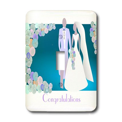 Cache-interrupteur de prestige motif floral finitions célébration des mariés