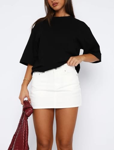 UAURORAO Women Denim Cargo Skirt Y2k Low Waist Stretch Mini Jean Skirt Vintage Bodycon Pencil Short Skirt with Pockets2