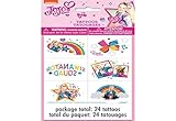 Unique JoJo Siwa Assorted Temporary Tattoos (Pack of 24) - Multicolor Designs Party Favors & Giveaways