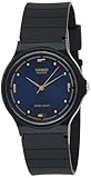 Casio Men's MQ76-2A Black Resin Quartz Watch with Blue Dial