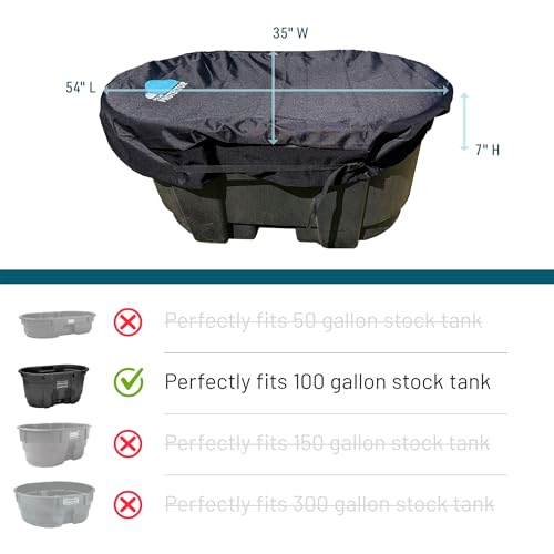Polar Protector - 100 Gallon Oval Stock Tank Cover Ice