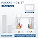 SECKWHALE Premium Washing Machine Outlet Box, with Stainless Steel Water Hammer Arrestor, 1/2