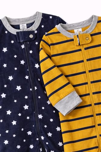 Image of TuddyBuddy 100% Cotton Multi Color Zipper Romper Sleepsuit /Romper /Jumpsuit for Baby Boy & Baby Girl