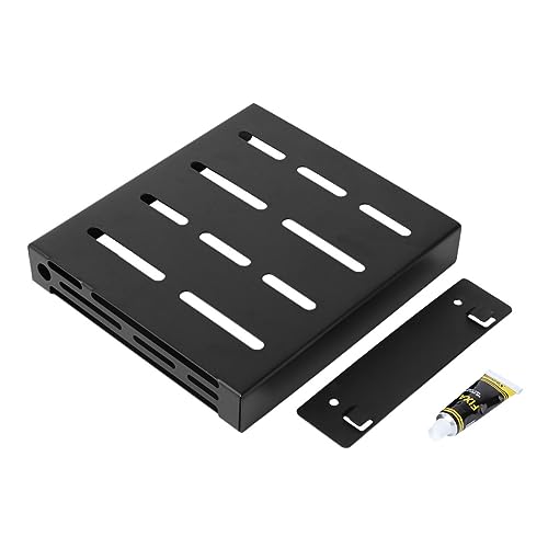 SOLUSTRE 1Pc Wall Mounted Kitchen Storage Rack Versatile Black Organizer for Cutlery Utensils and Seasonings Easy Installation with Glue and Screws for Home Kitchen Storage