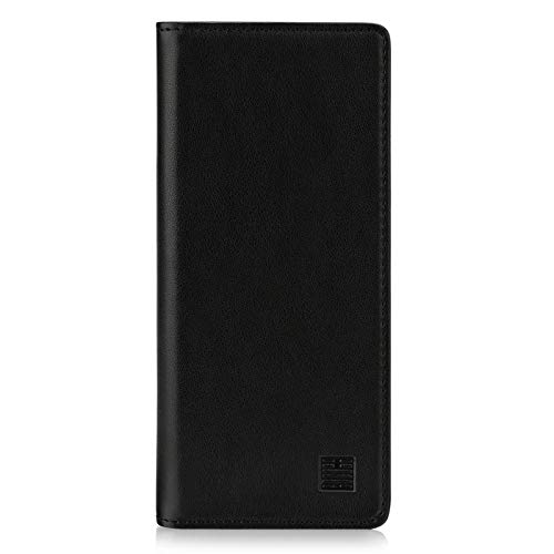 32nd Classic Series 2.0 - Funda Tipo Libro de Piel Real para LG Velvet, Carcasa de Cuero Premium diseñada con Cartera, Cierre Magnetico y Soporte Integrado - Negro