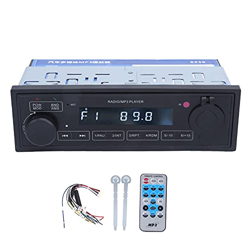 Receptor de Radio para Coche Torvex, Reproductor de Audio estéreo MP3 Bluetooth con Cargador USB y Control Remoto para Barcos, autocaravanas y vehículos recreativos.