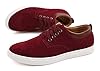 Lnafan Men’s Suede Lace Up Casual Shoes Boat Shoes Deck Shoes Driving Shoes Red Size 9.5UK #5