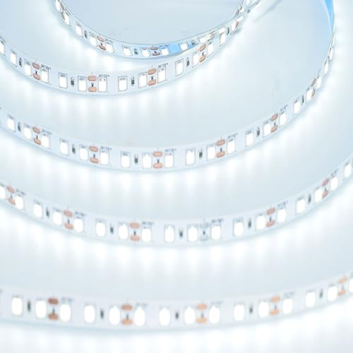 Image of AC110-130V LED Strip Lights,Dimmable 10000LM 16.4ft /5m SMD 2835 600 LEDs Waterproof IP68 LED Lights Strip Ribbon, More Brightness Than Low Voltage LED Strip Lights (Daylight White 6000K)