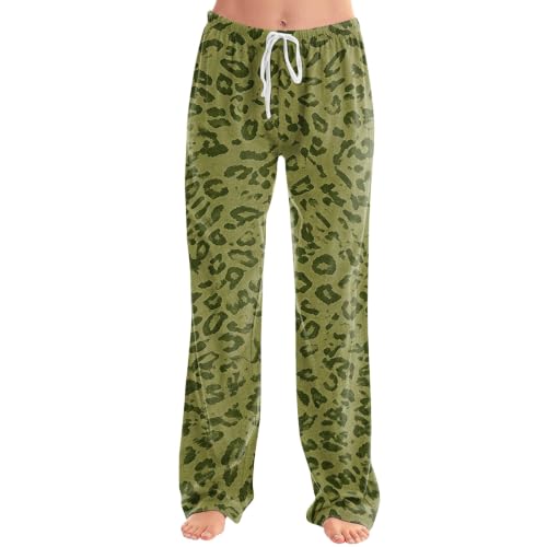 Gumipy Leopard Pants Women Baggy Casual Leopard Pajama Pants Fall Pajamas - image 2