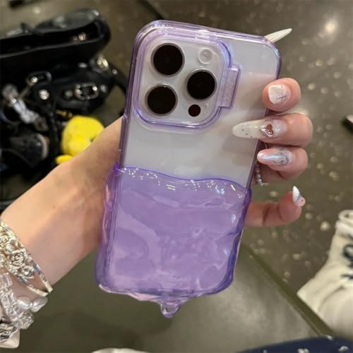 Coque silicone antichoc transparente pour iPhone 14 Pro Max avec motif glace 3D