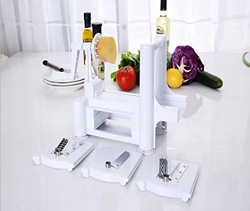 Urban Depot Vegetable Spiral Slicer with 3 Interchangeable Blades and Vegetable Chopper