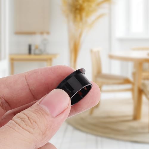 Image of 255pcs Plastic Hole Plugs Assorted, Black Plastic Hole Plug 8 Sizes Round Drilling Hole Cover Plugs Electrical Box Knockout Fillers Screw Hole Plugs for Kitchen Cabinet Furniture