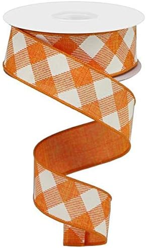 リボンの館 | 大阪中央区のリボン専門店 斜め格子縞チェックワイヤーエッジリボン - 10ヤード 1.5" RGA127320