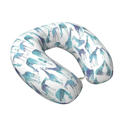 Almohada de Viaje con Estampado de Jirafa y Soporte Cervical miniatura 2