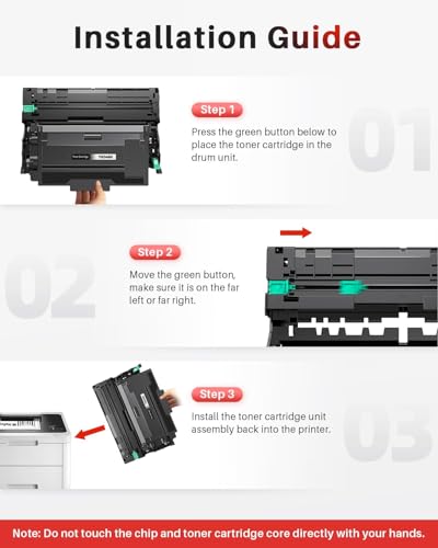 Halloya DR3400 Drum Unit Trommel Kompatibel für Brother Trommel DR 3400 Brother TN3480 TN-3480 TN3430 Toner für HL-L5100DN MFC-L5750DW MFC-L5700DW DCP-L5500DN (2-Pack)