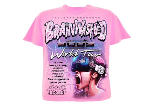 Villeion Styles HELLSTAR Designer's Men's Fashion (US, Alpha, Small, Regular, Regular, Brainwash)