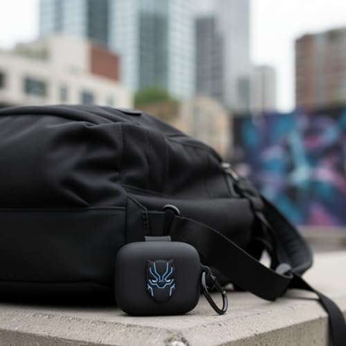 Image of Kapture Soft Silicone Case Compatible with Oneplus Buds 3 Cover, oneplus Buds 3 case Cover with Hook, oneplus Earbuds 3 case Cover with Silicone 360 Protection Dust-Proof Shockproof (Black P.)