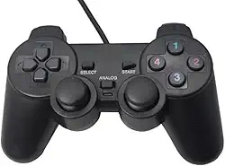 JOYSTICK CONTROLE PC USB VIBRATION RASPBERRY TV BOX 01301 Cor:Preto