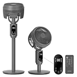 サーキュレーター 360度首振り 【2025新登場&節電対策】 扇風機 兼用 静音 省エネ リビング扇風機 リモコン付き 風量3段階調節 パワフル送風 高さ調整可能 タイマー付き 換気 空気循環 空気清浄 部屋干し 梅雨 除湿 衣類乾燥 猛暑対策 組み立て簡単 ファン（グレー）